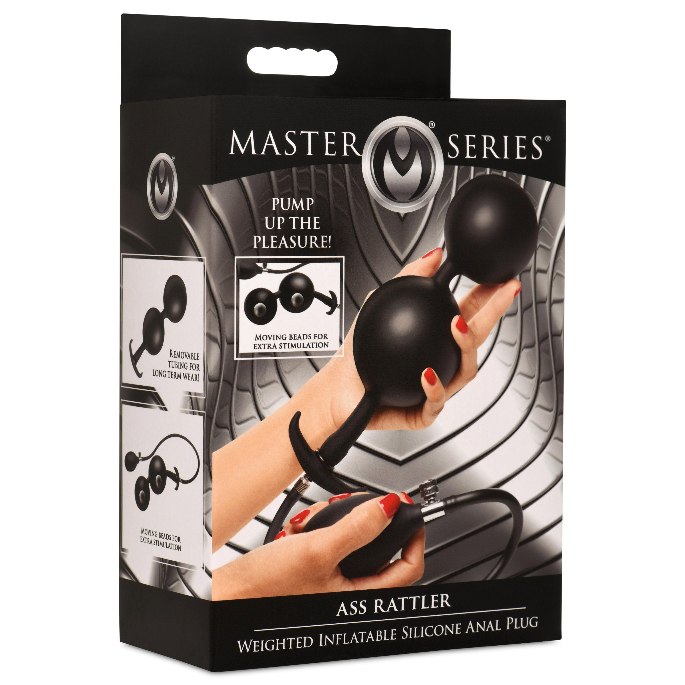 Ass Rattler Weighted Inflatable Silicone Anal Plug