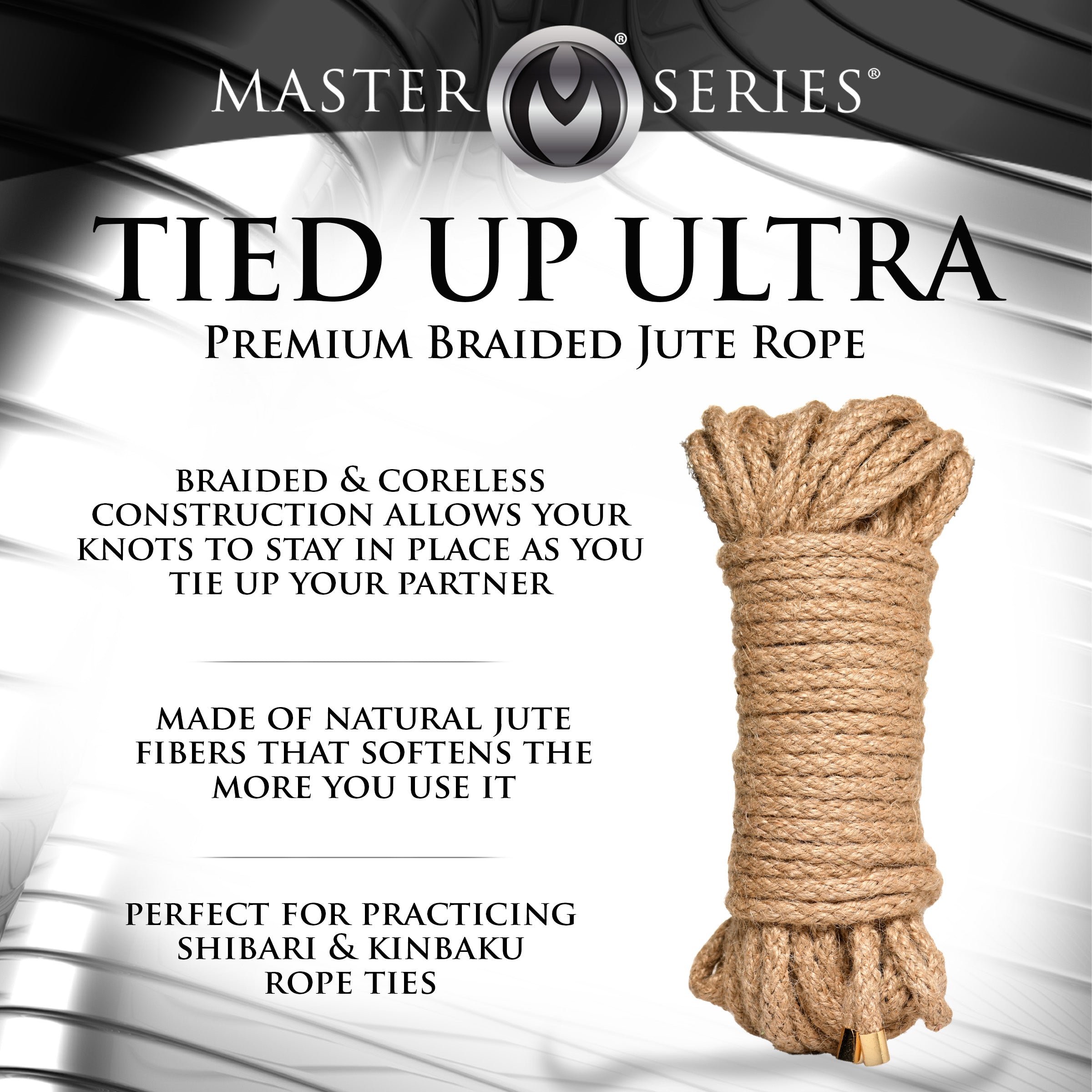 Premium Braided Jute Bondage Rope - 50 Feet