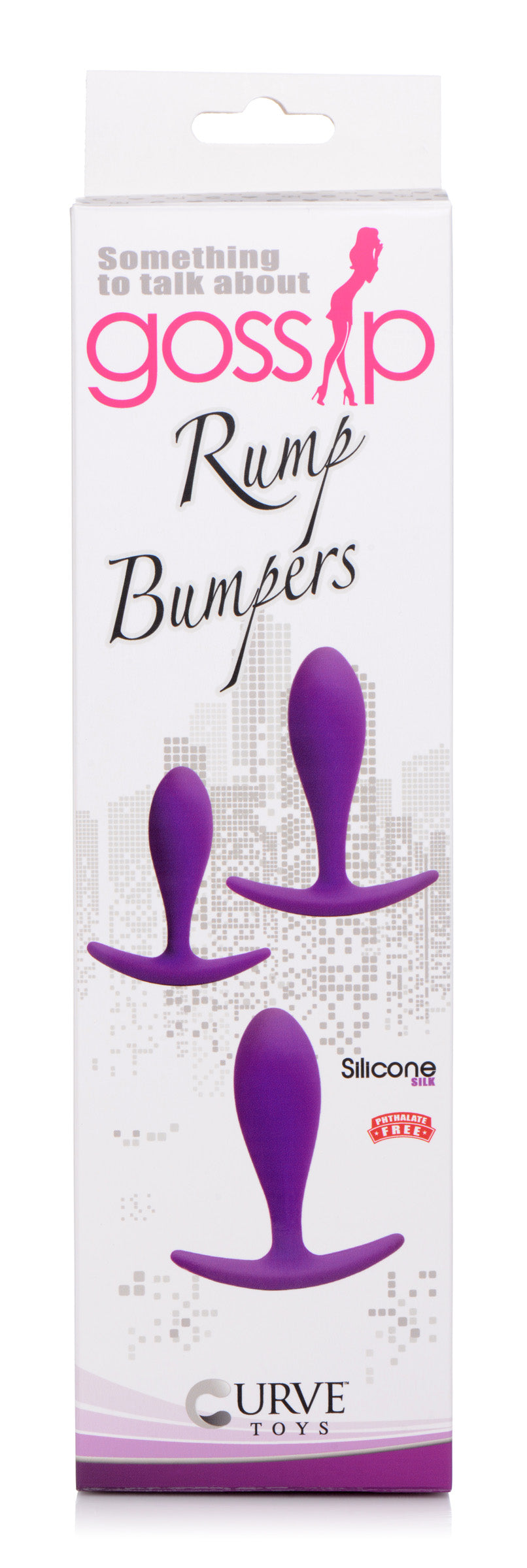 Rump Bumpers 3 Piece Silicone Anal Plug Set - Purple